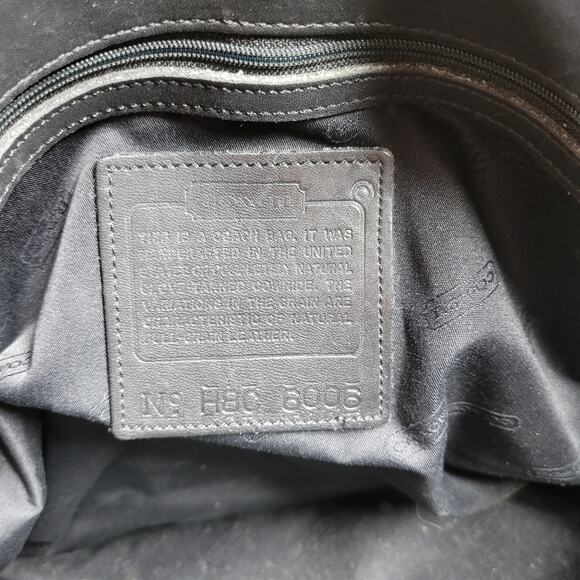 Vintage Coach Legacy Tote Bag Black‎ Soft Leather Compartments Shoulder Straps - Picture 14 of 16